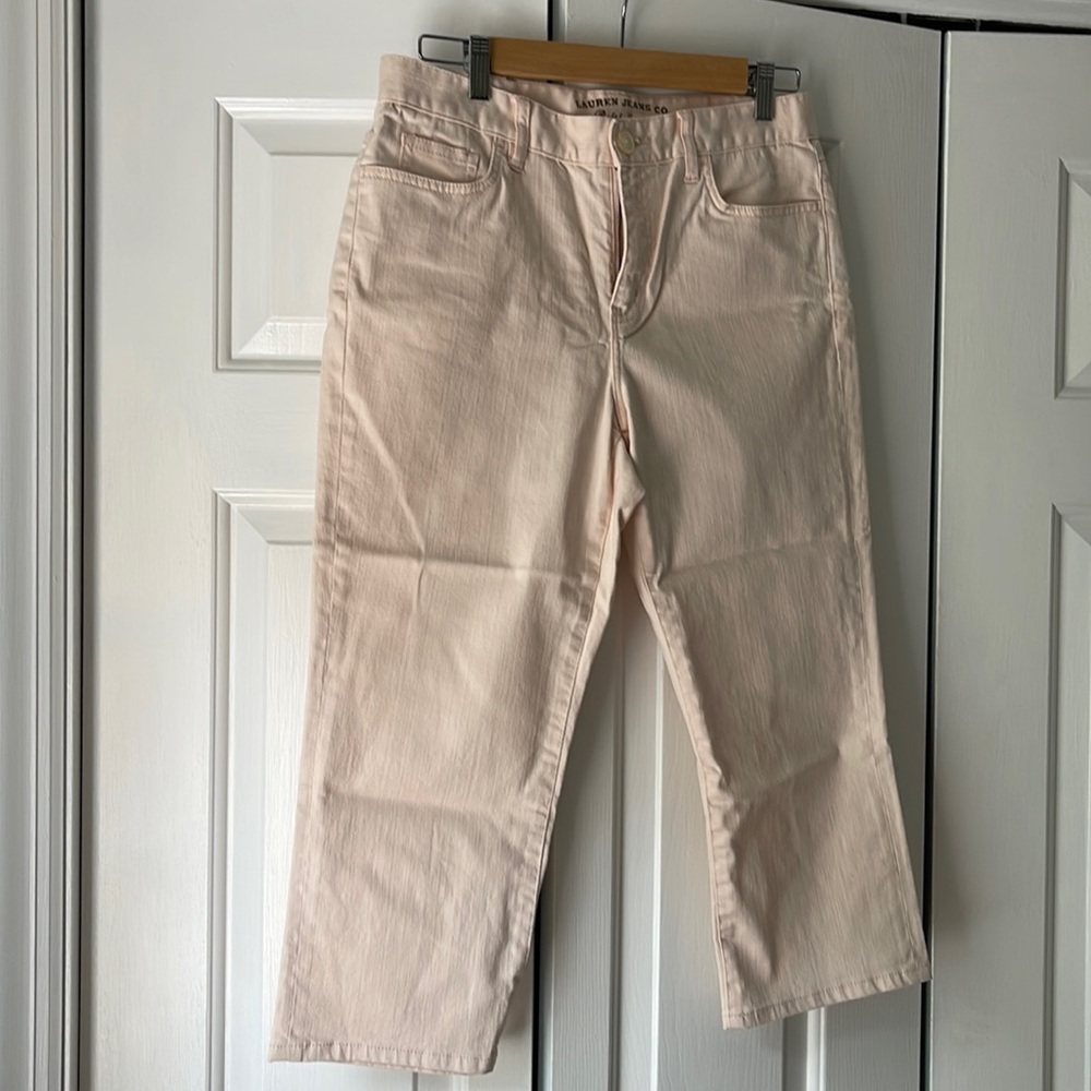 Ralph Lauren light pink jean capris brand new